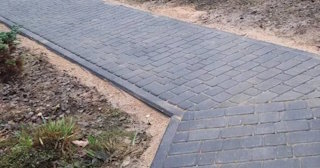 Укладка тротуарной плитки на основание в Новокузнецке в октябре
